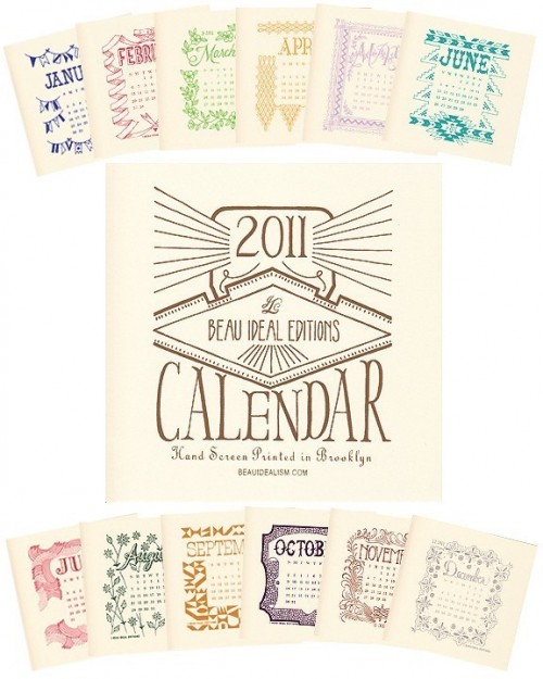 beau ideal limited edition 2011 illustrated calendar