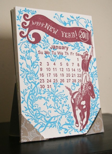old school stationers 2011 letterpress desktop calendar
