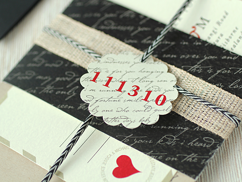 Love Letter Inspired Wedding Invitations