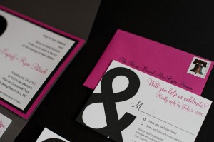 Pink-Black-Ampersand-Wedding-Invitations-Detail