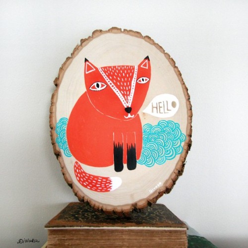 Fox-Painting-on-Wood-Dinara-Mirtalipova