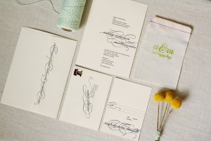 Modern-Apple-Green-Letterpress-Wedding-Invitations