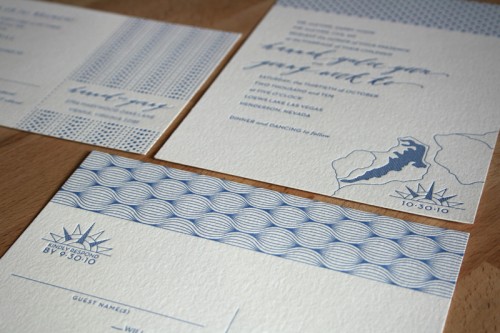 Modern-Blue-Pattern-Letterpress-Wedding-Invitation
