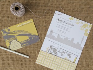 Yellow-Gray-New-Zealand-Wedding-Invitation-Suite-City-Skyline