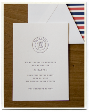 letterpress-postal-theme-striped-birth-announcements