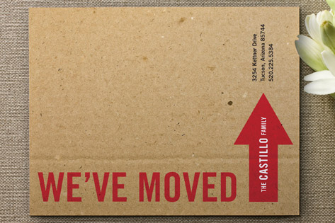 Cardboard Moving Announcement