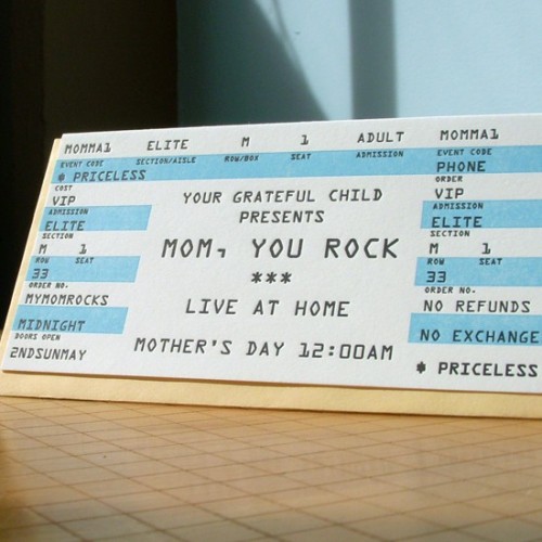 afavorite Mother's Day Ticket