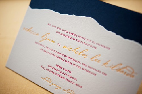 Colorado-Rocky-Mountains-Blue-Yellow-Wedding-Invitation-Detail