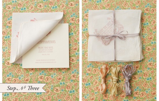 DIY Hand Stamped Handkerchief Save the Dates : Step 3