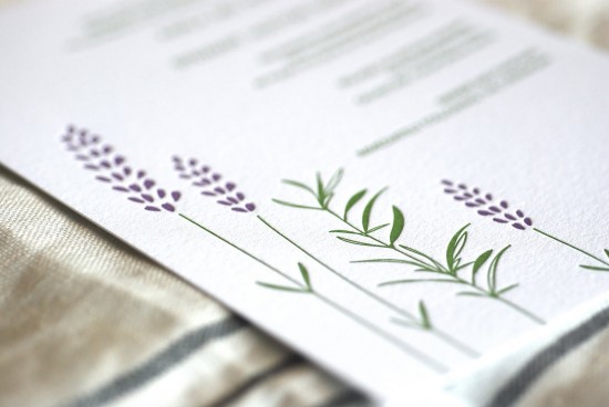 Rosemary-Lavender-Letterpress-Wedding-Invitations