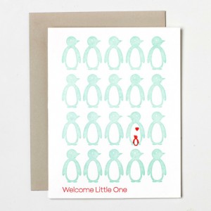 Letterpress Baby Congratulations Card