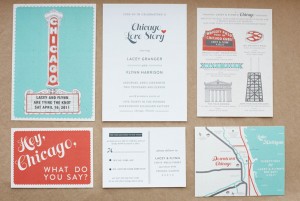 Custom Whimsical Digital Wedding Invitations from Swiss Cottage Design