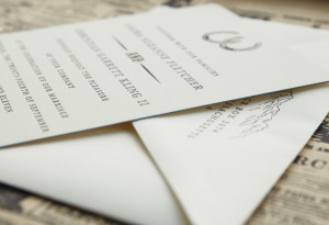 Custom Whimsical Letterpress Wedding Invitations from Swiss Cottage Design