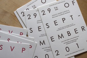 Letterpress Wedding Invitations by Moontree Letterpress