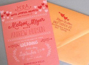 Custom Non-Traditional Hand-Lettered Wedding Invitations by Bird and Banner