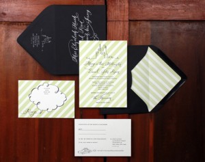 Custom Modern Wedding Invitations by Bird and Banner