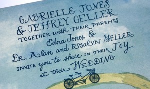 Custom Non-Traditional Watercolor Wedding Invitations by Bird and Banner