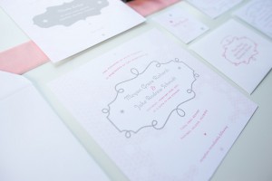 Custom Non-Traditional Offset Wedding Invitations by Fig 2 Design