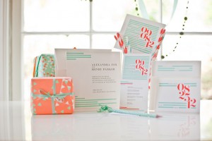 Custom Modern Letterpress Wedding Invitations by Fig. 2 Design Studio