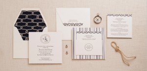 Custom Vintage-Inspired Letterpress Wedding Invitations by Regas New York
