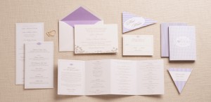 Custom Floral Letterpress Wedding Invitations by Regas New York