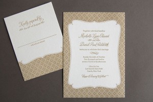 Custom Classic Letterpress Wedding Invitations from Pistachio Press