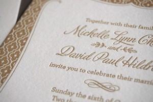 Custom Classic Letterpress Wedding Invitations from Pistachio Press