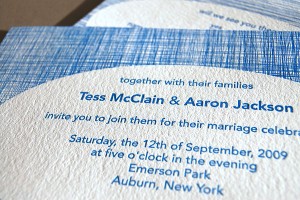 Eco-Friendly Custom Non-Traditional Letterpress Wedding Invitations from Pistachio Press