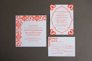 Custom Non-Traditional Letterpress Wedding Invitations from Pistachio Press