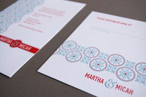 Custom Non-Traditional Letterpress Wedding Invitations from Pistachio Press