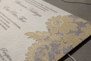 Custom Vintage-Inspired Letterpress Wedding Invitations from Pistachio Press