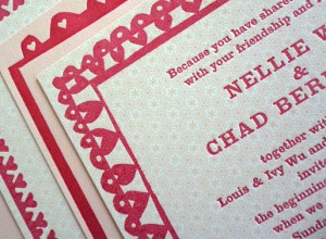 Custom Whimsical Papercut Wedding Invitations by Bird and Banner