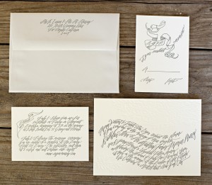 Custom Classic Letterpress Wedding Invitations by Blackbird Letterpress