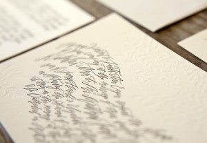 Custom Classic Letterpress Wedding Invitations by Blackbird Letterpress