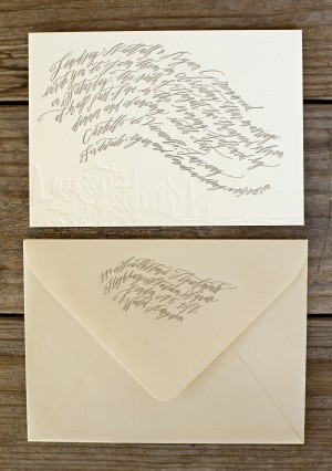 Custom Classic Letterpress Wedding Invitations by Blackbird Letterpress