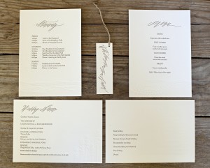 Custom Classic Letterpress Wedding Invitations by Blackbird Letterpress