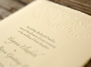 Custom Classic Letterpress Wedding Invitations by Blackbird Letterpress