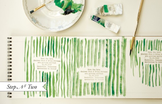 DIY Watercolor Save-the-Date Step 2