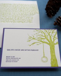 Custom Floral Letterpress Wedding Invitations by Gus & Ruby Letterpress