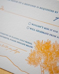 Custom Non-Traditional Letterpress Wedding Invitations by Gus & Ruby Letterpress