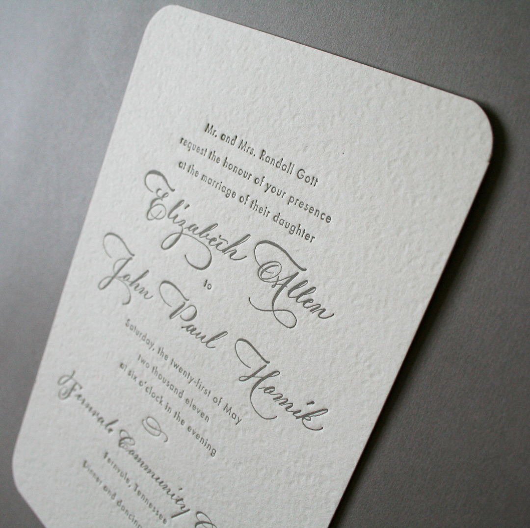 Elizabeth + John's Classic Calligraphy Wedding Invitations