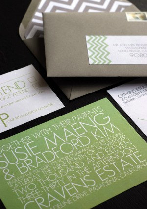 Green-White-Gray-Chevron-Stripe-Wedding-Invitations-Detail