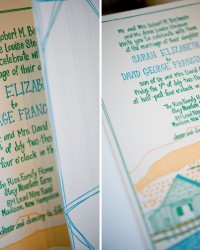 Custom Whimsical Illustrated Letterpress Wedding Invitations by Gus & Ruby Letterpress