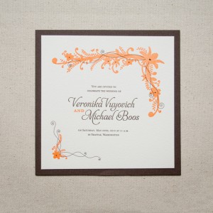 Custom Vintage-Inspired Letterpress Wedding Invitations by Constellation and Co.