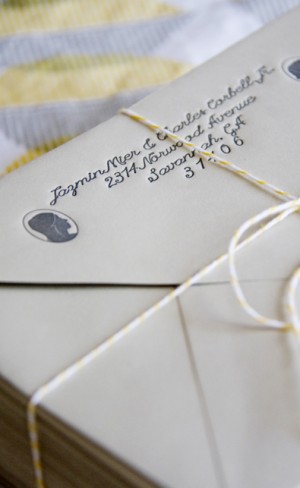 Yellow-Gray-Silhouette-Letterpress-Wedding-Invitations-Outer-Envelope