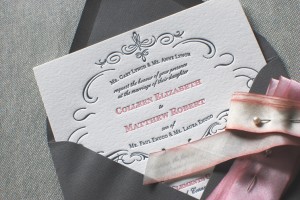 Custom Vintage-Inspired Letterpress Wedding Invitations by The Aerialist Press