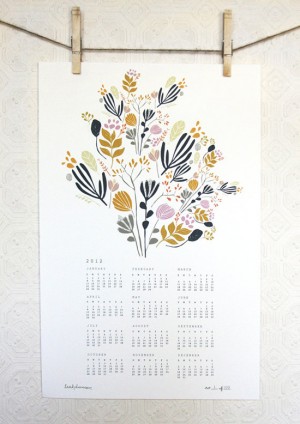 Floral Wall Calendar