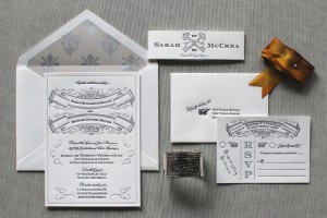 Vintage-Inspired Letterpress Wedding Invitations by The Aerialist Press