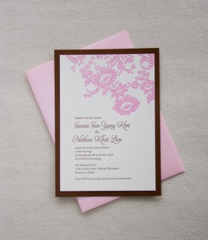 Custom Vintage-Inspired Letterpress Wedding Invitations by Constellation and Co.