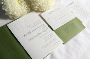 Eco-Friendly Custom Classic Letterpress Wedding Invitations by Lilikoi Design + Letterpress